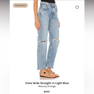 Viola Wide Straight in Light Blue size 25